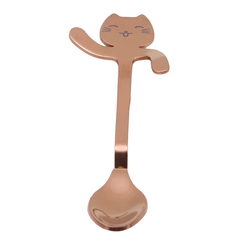 Lucky Cat ложка из нержавеющей стали креативная подвесная кофейная Милая для кошки