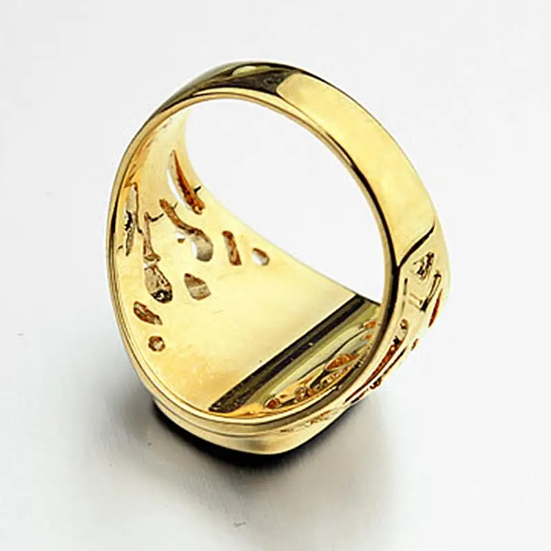 PINKSEE Модные мужские кольца золотые цвета розового золота резные камни Античная