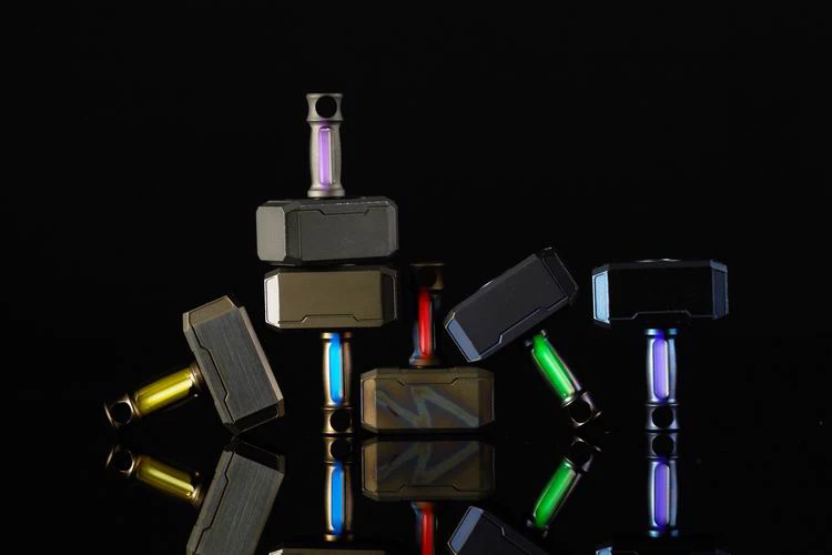 EDC титановый сплав нож бусины с Тритиевой газовой трубкой кулон Паракорд DIY украшения Титан выживания EDC многофункциональные инструменты