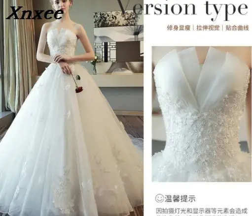 Xnxee Модные Винтажные белые платья с длинным шлейфом Vestidos de Noivas размера плюс шикарные свадебные платья Xnxee