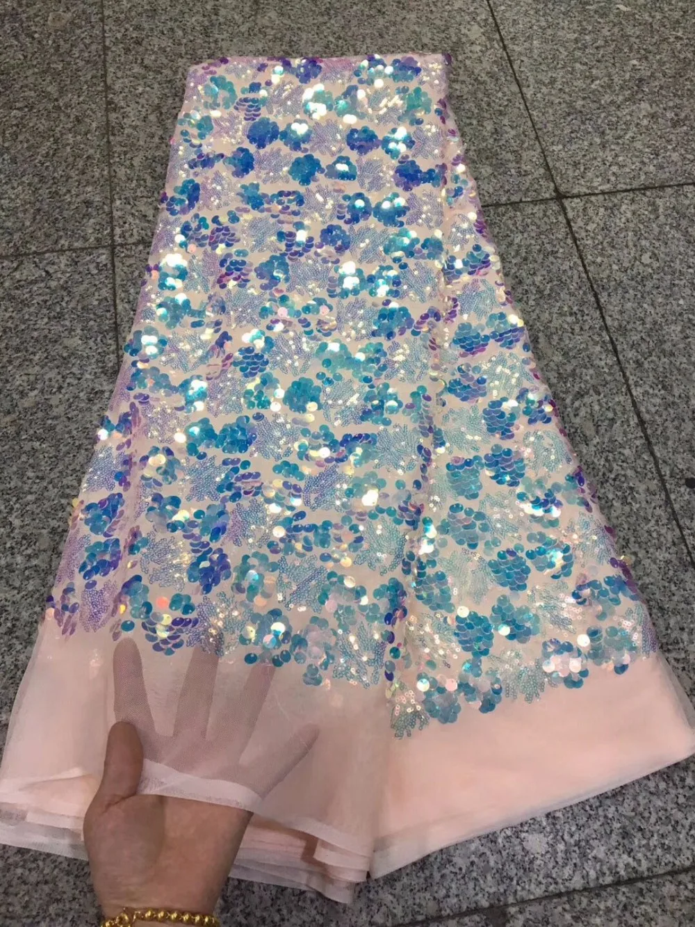 Новая африканская кружевная ткань французские блестки сетка кружево