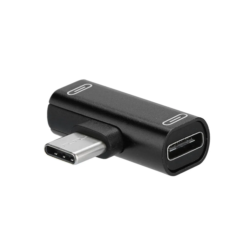 Двойной тип C USB-C наушники аудио зарядка зарядное устройство адаптер сплиттер конвертер для Xiaomi для huawei дропшиппинг - Цвет: A