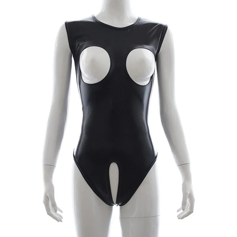 Для женщин Искусственная Кожа Тедди белье с вырезами пикантные экзотические