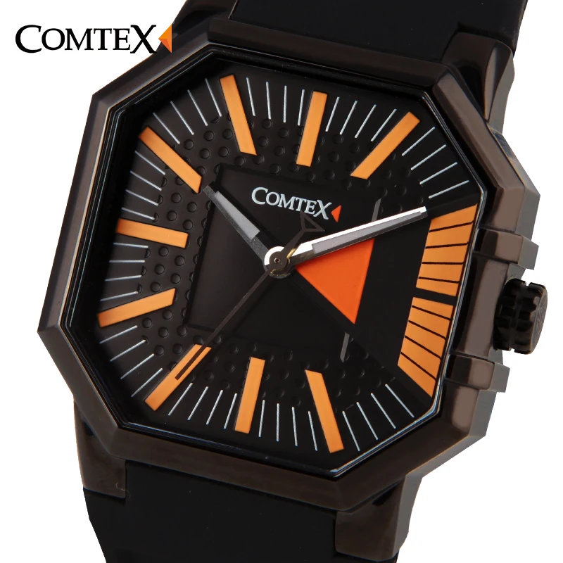 Comtex Для мужчин Часы армии кварцевые черные Повседневное модные спортивные