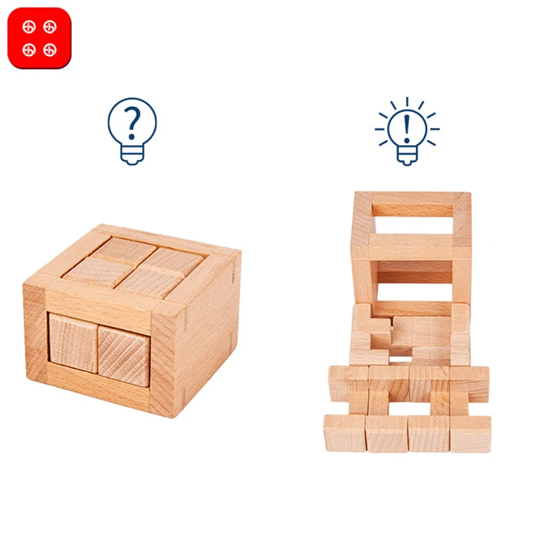 Купить один получить один бесплатно AliExpress стоимость продажи деревянный тюрьма Break+ Средний замок Обучающие Монтессори головоломки игры игрушки для детей