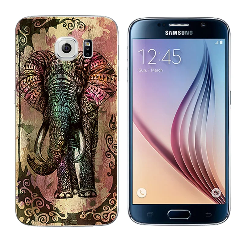 Ultrathin Soft Silicone Black Cover Case for Samsung Galaxy S6 s 6 Expression Printing Coque Fundas G920 Phone Shell |