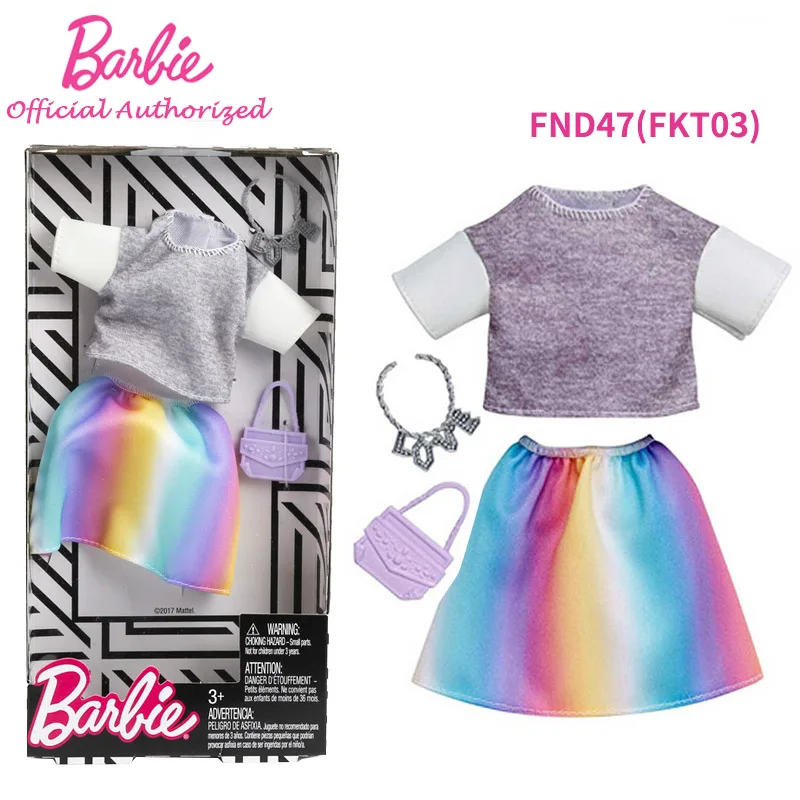 FKT03 Барби модная одежда аксессуары кукольная юбка ожерелье игрушка на высоком каблуке обувь аксессуар Барби для детей подарок на день рождения FMK - Цвет: FKT03