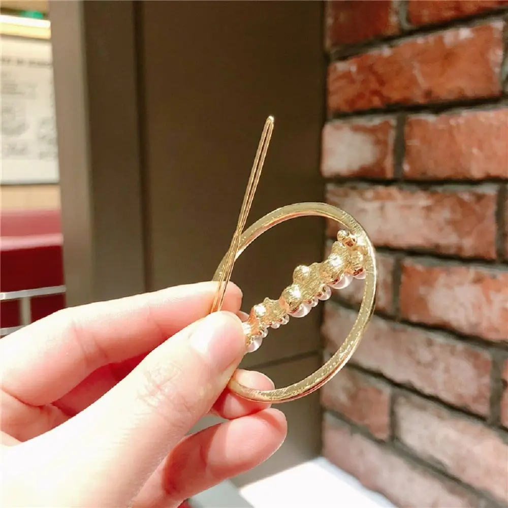 

2019 Cute Imitiation Pearl Star Moon Shape Hairpins Metal Gold Color Hair Clips Hair Accessories for Women Girls drop shipping