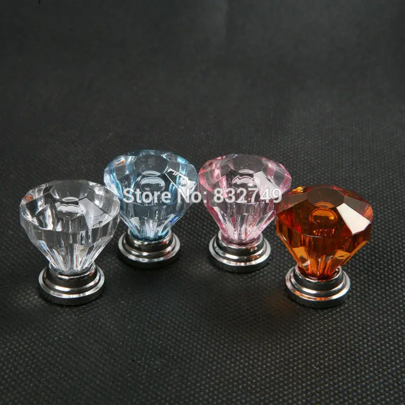 4 шт. кристально прозрачные ручки шкафа и современные Кристальные дверные