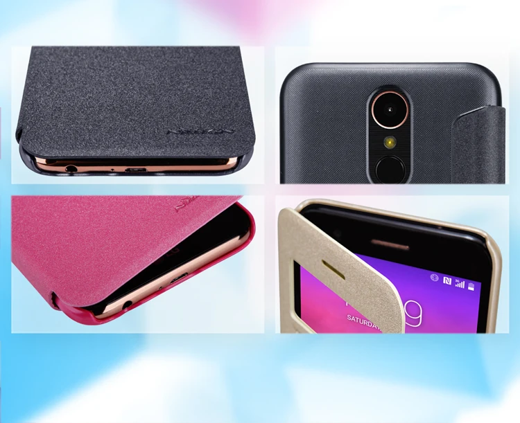 NILLKIN Sparkle супер тонкий окна дизайн откидная крышка Искусственная кожа чехол для LG