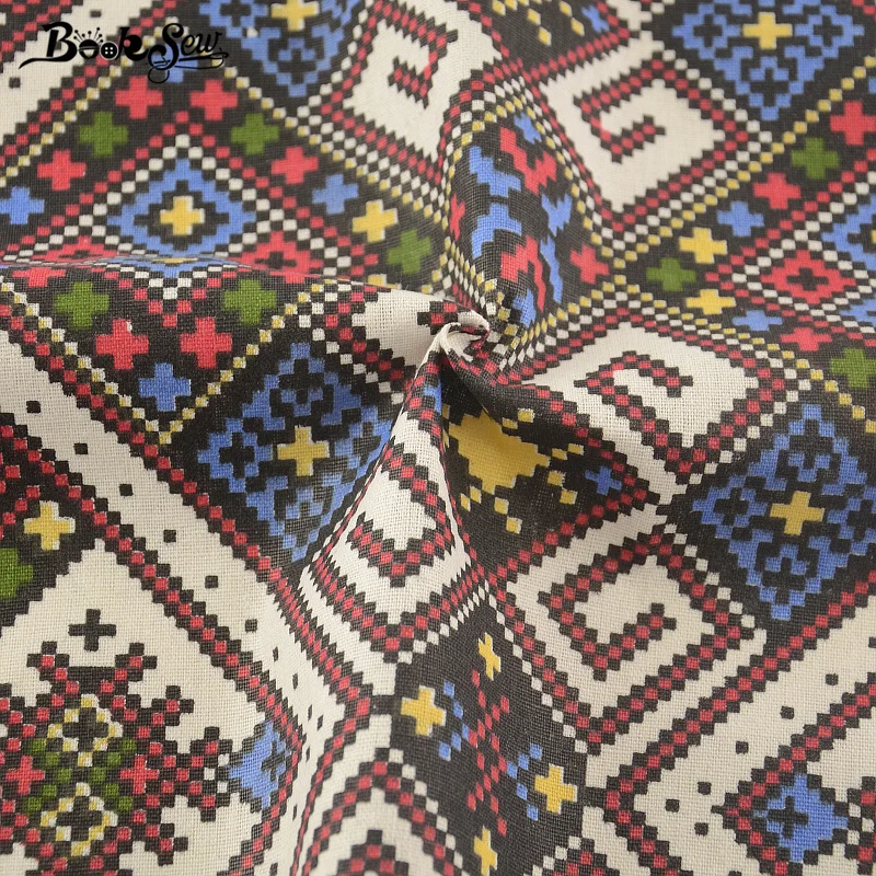 Booksew Cotton Linen Fabric Bohemia National Style Sewing Material Tissu Tablecloth Pillow Bag Curtain Cushion TableCloth Zakka | Дом и сад