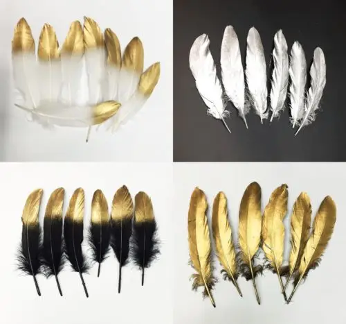 10 шт. двухсторонние серебряные перья|feather decor|duck feathersdecoration plume |
