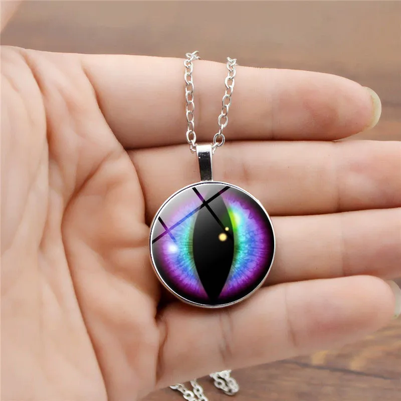 2018 модное ювелирное ожерелье кошачий глаз 1 шт. ручная работа Longan Art Picture кабошон