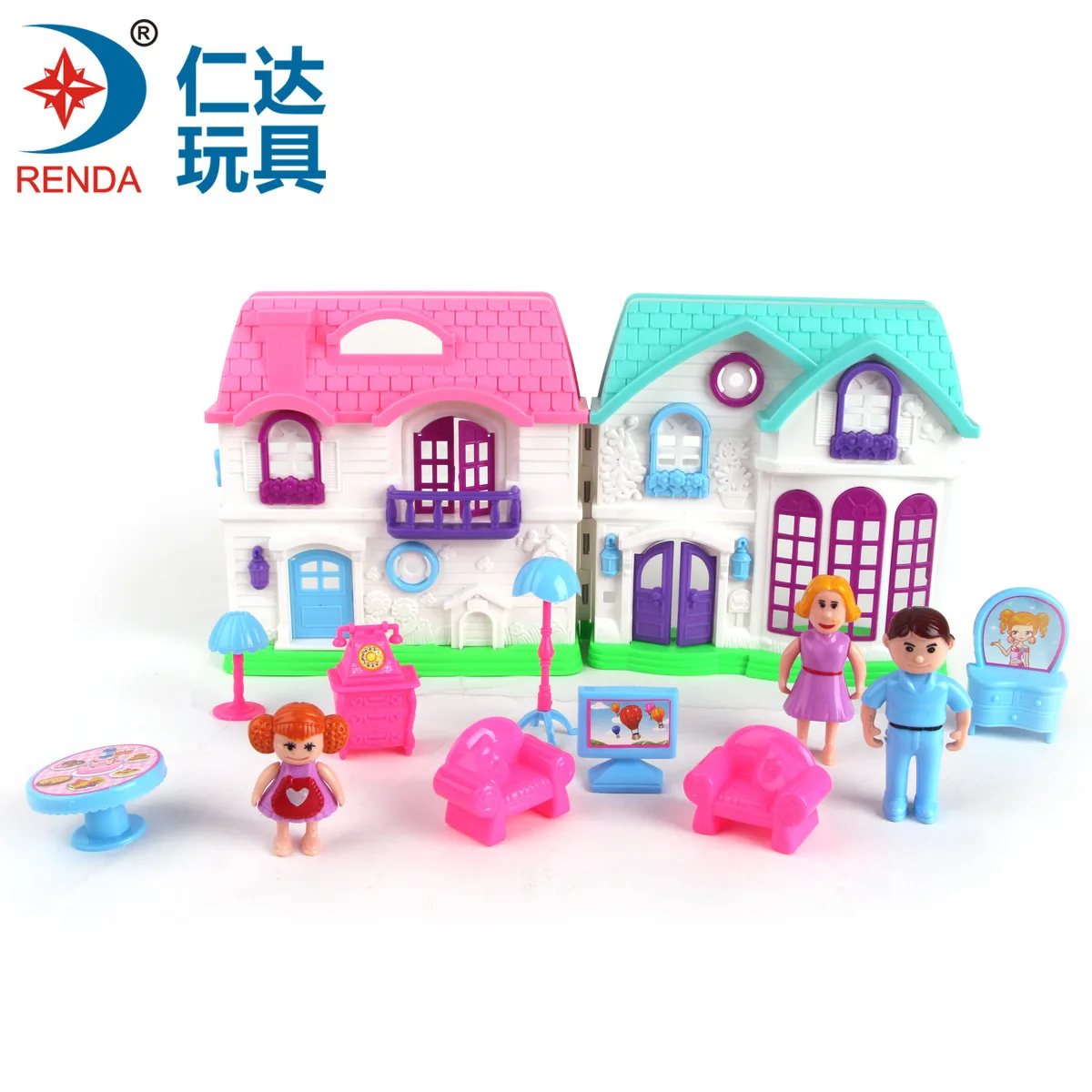 Da House Set Ren Toys Theme Room Suit Children Toy Villa with 3 Dolls Girl's Gift Fun | Игрушки и хобби