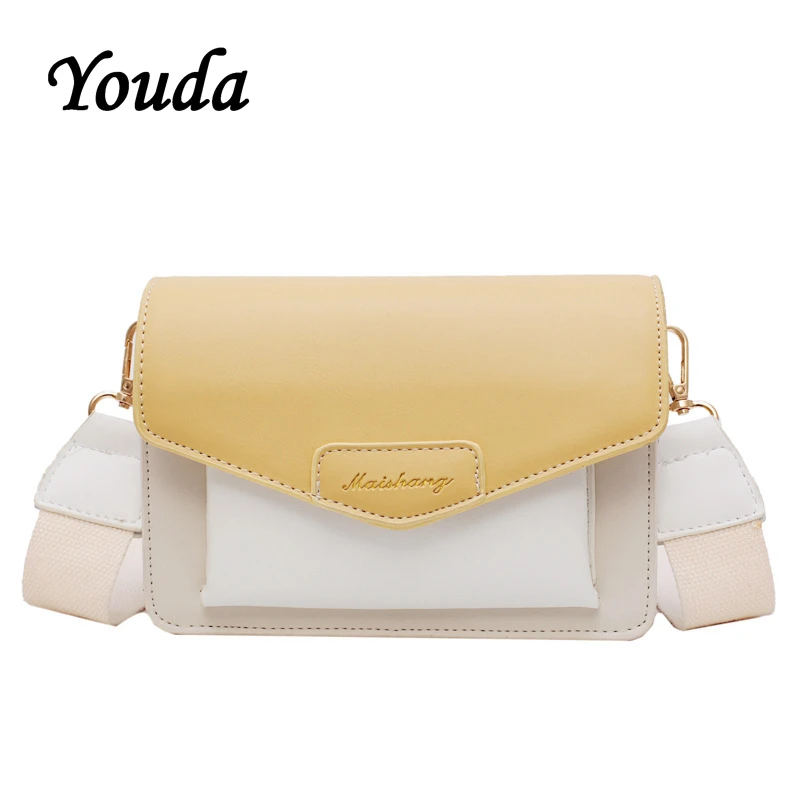 Youda модная однотонная полиуретановая сумка на плечо с откидной крышкой