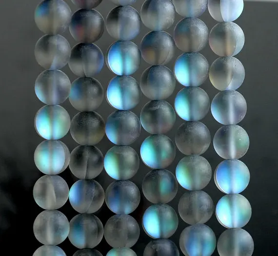 8 мм Мистик аура кварц драгоценный камень матовый Титан Би серый Радуга круглые