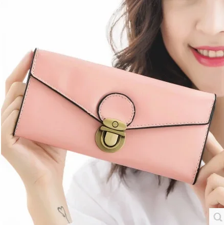 Винтажный кошелек-конверт из искусственной кожи для женщин длинный женский