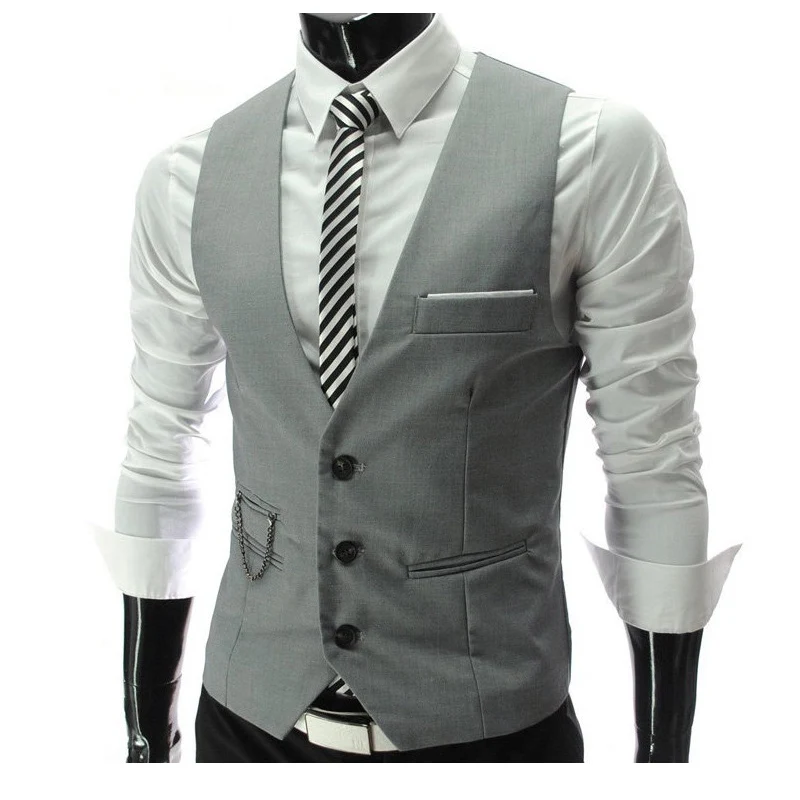 2019 новое прибытие платье жилеты для мужчин Slim Fit Мужская жилетка костюм жилет Homme