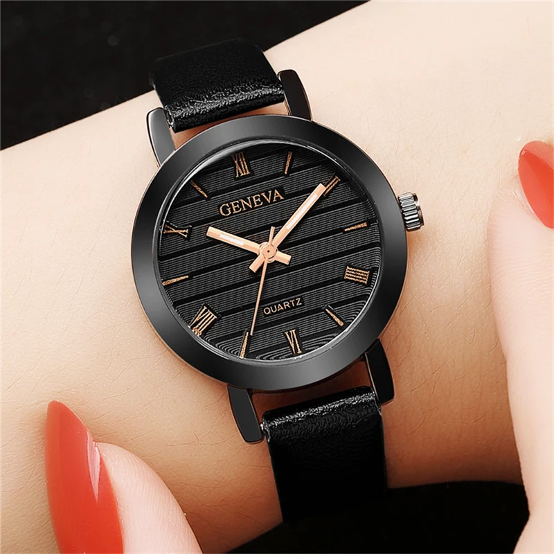 

Fashion Small Dial Women Watches Geneva Top Brand Luxury Stylish Leather Woman Watch 2023 Casual Dress Ladies Clock Reloj Mujer