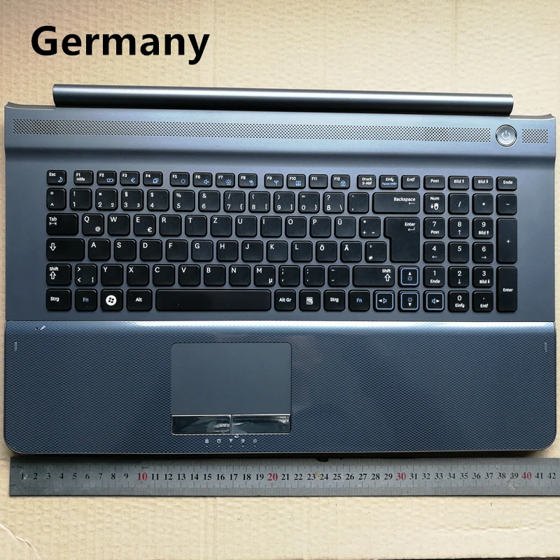 Клавиатура для ноутбука Samsung RC710 RC720 17 3 дюйма серая с подставкой рук раскладкой