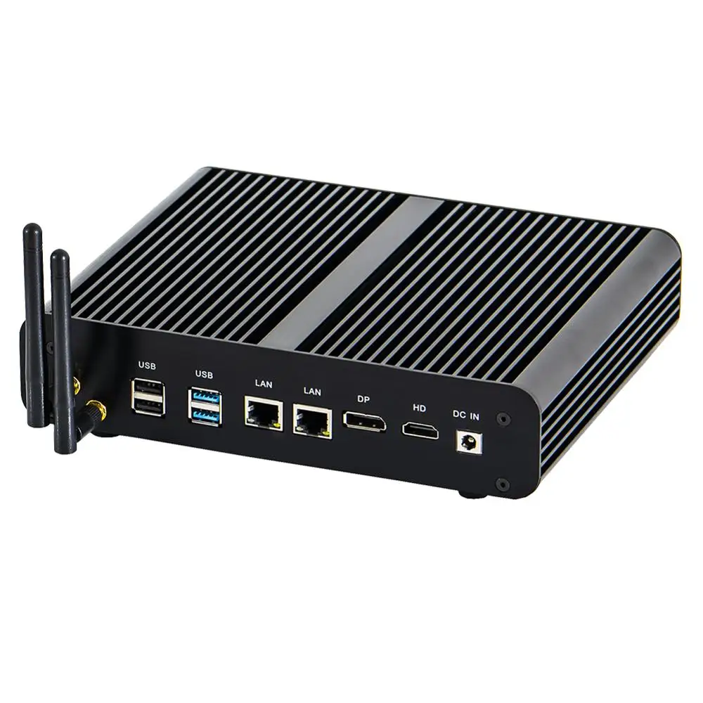 4K безвентиляторный мини-ПК настольный компьютер Windows 10/Ubuntu Intel Core I7 7560U/7660U [HUNSN BM02L]