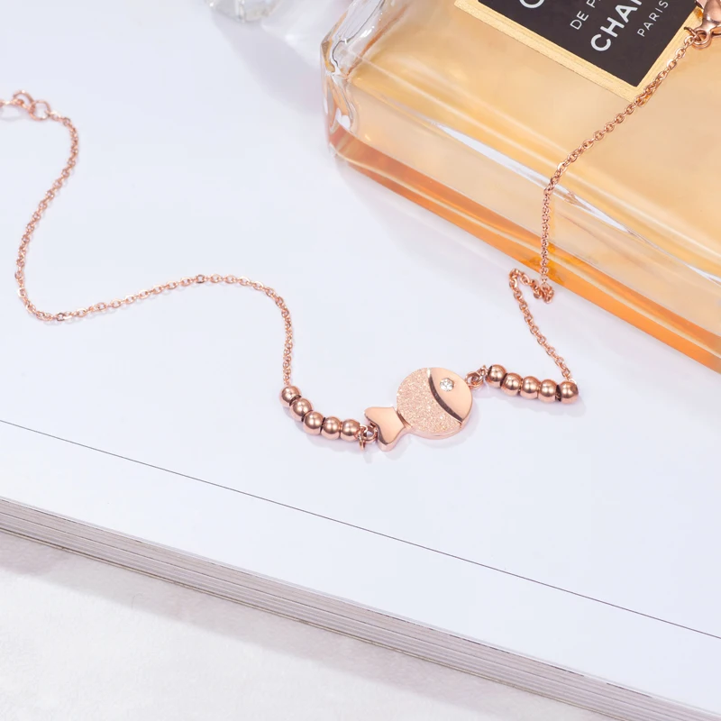 Модный браслет на ногу YUN RUO 2020 из розового золота дизайнерская цепочка с милыми