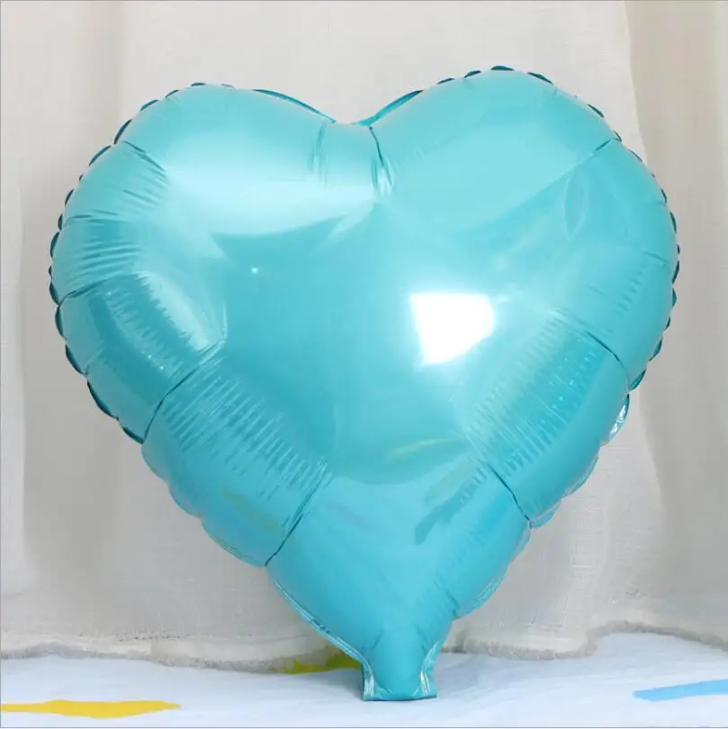 8 шт./лот 18 дюймов Красное Сердце воздушные шары из фольги Love украшение для свадьбы дня рождения с днем рождения шаровым гелием Globos вечерние поставки - Цвет: pearl blue