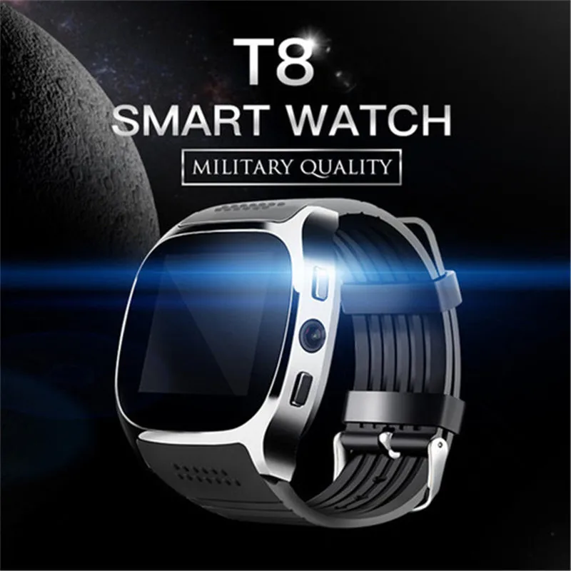 Умные часы T8 с Bluetooth и камерой поддержка SIM-карты для Android Facebook Whatsapp Синхронизация