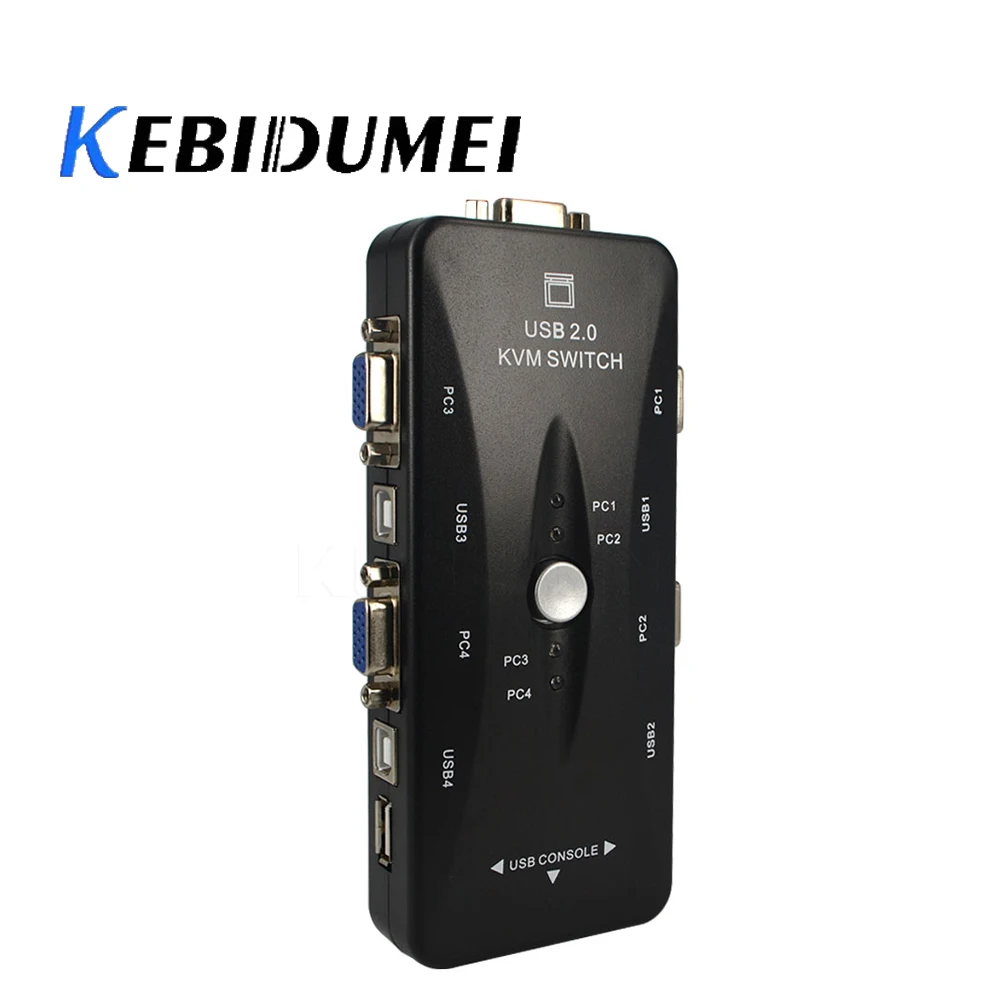 Kebidumei USB 3. 0 KVM 4 порта Селектор VGA переключатель монитор кабеля A B разъемы для ПК