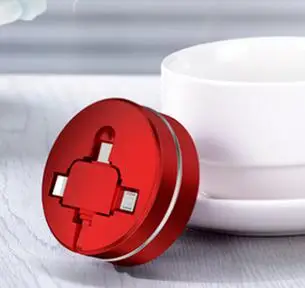 Красный 10 шт./лот основы сертифицировано Выдвижная кабель Lightning/USB 1 метров индивидуальный подарок компании с логотипом рекламная продукция - Цвет: Красный
