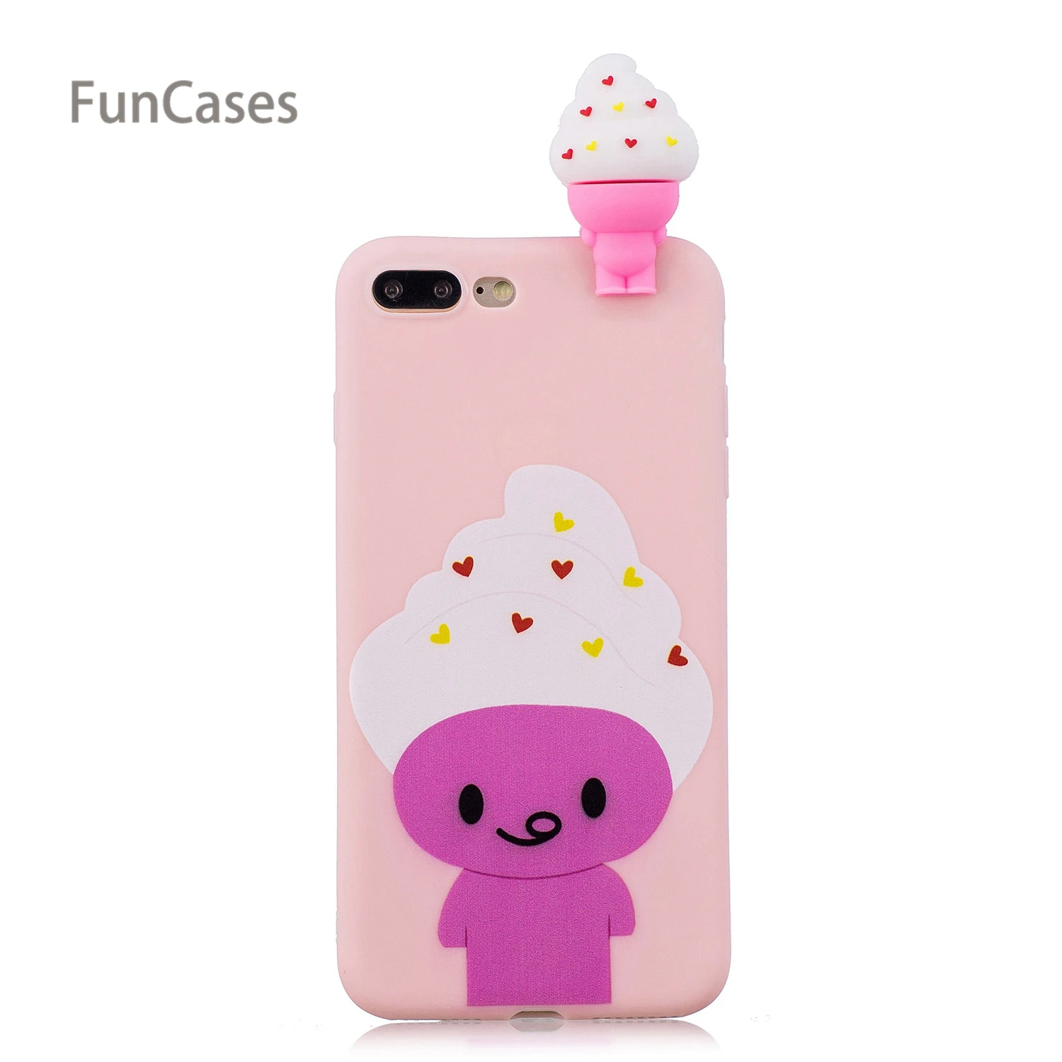 Прекрасный мороженое чехол для телефона СПС Capinha iPhone 7 Plus Мягкие TPU задняя крышка