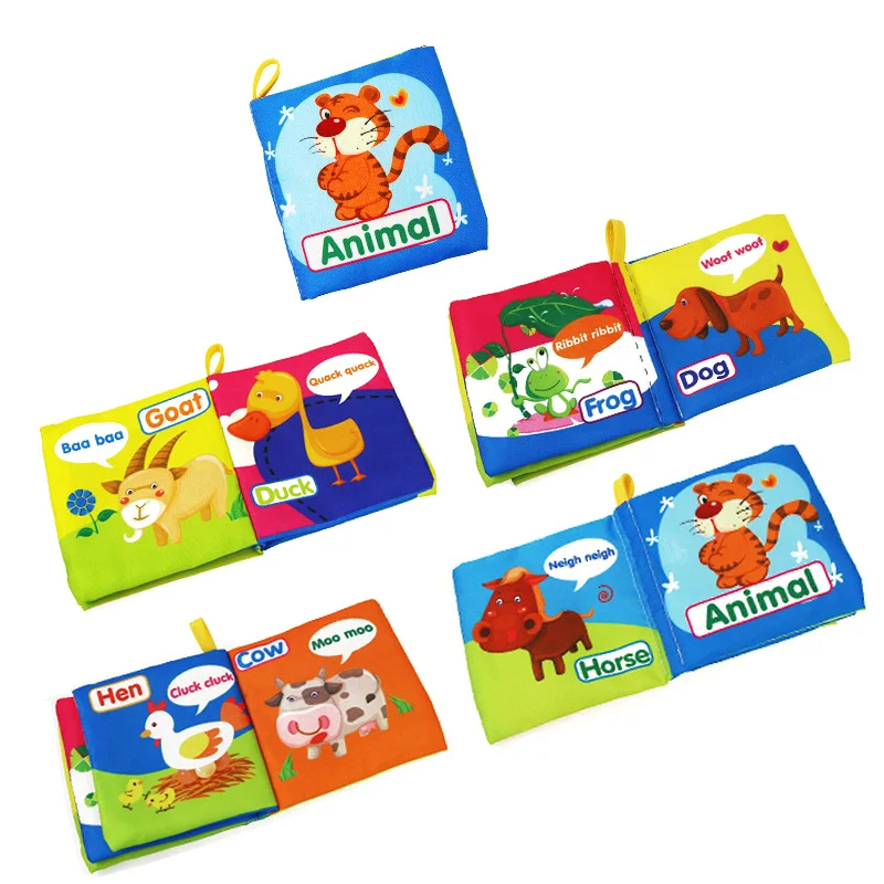 6pcs/set Baby Cloth Book Early Educational Animal Undersea Number Fruit Vegetable Theme M09 | Игрушки и хобби