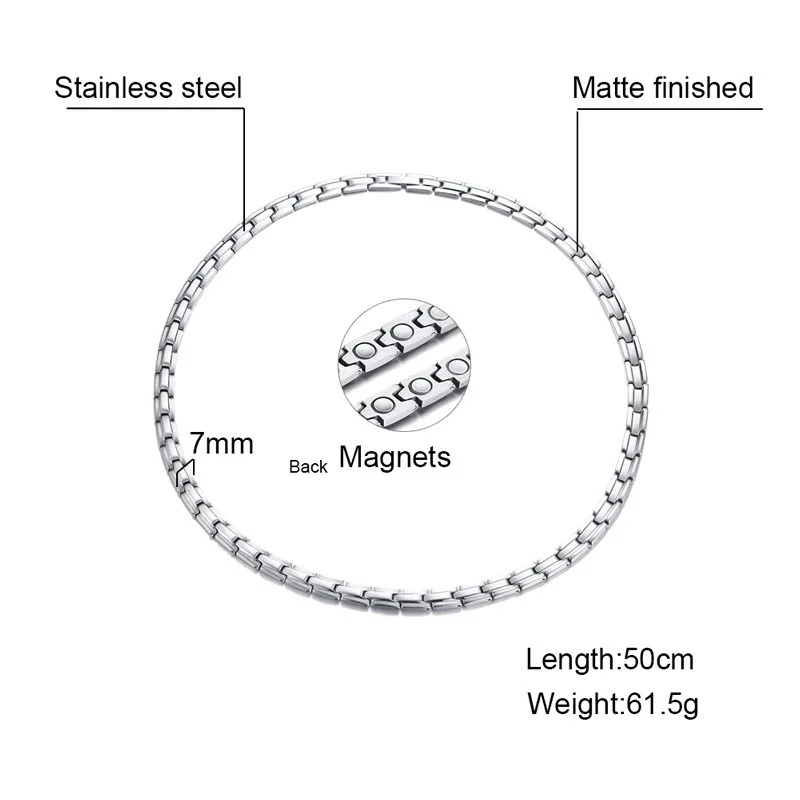 Vnox Therapy Healing Women Choker Necklace Bio Power Magnetic 20 inches | Украшения и аксессуары