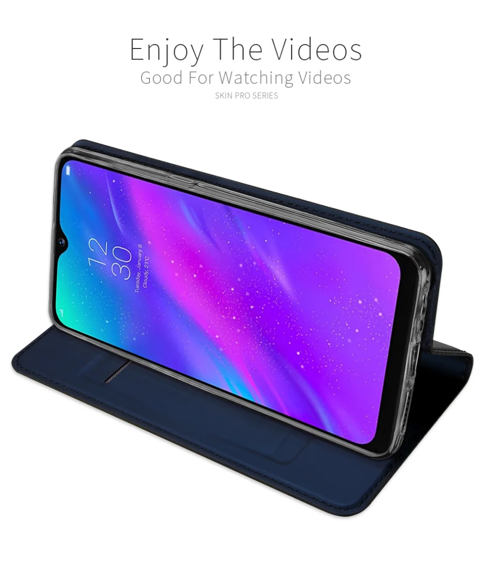 DUX DUCIS кожаный чехол для Realme 3 Coque Realmi 3 Pro Роскошный тонкий флип-чехол-кошелек для OPPO Realme 3/Pro чехол s
