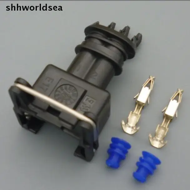

Shhworldse 100Kit 2-сторонний 2-контактный разъем 3,5 мм для автомобильного топливного инжектора, несколько разъемов, разъем для таймера питания JUNIOR