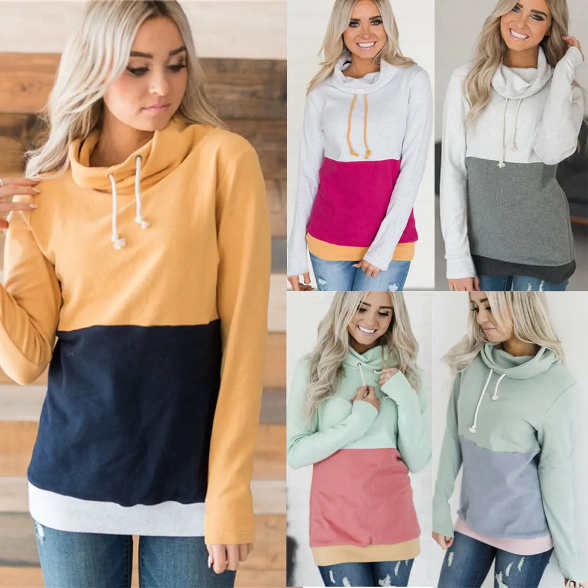 Новинка 2018 Женские однотонные толстовки с капюшоном для девушек свитшоты