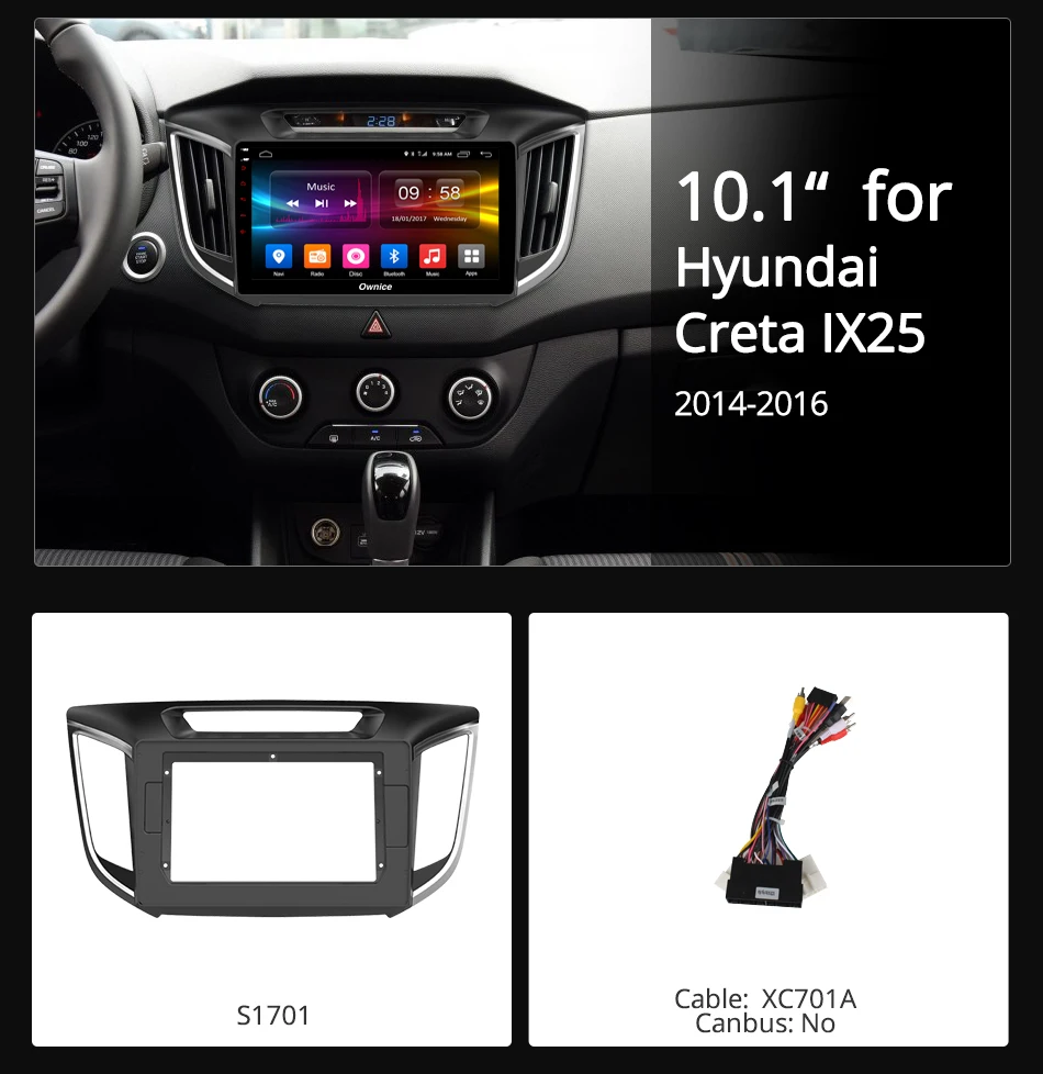 Ownice K1 K2 Octa 8 Core Android 8,1 бортовой компьютер для hyundai Creta IX25 gps 2 din Автомагнитолы Navi 4G LTE