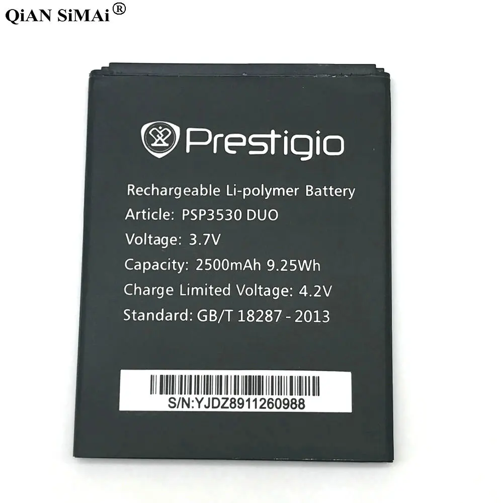 Новый высококачественный аккумулятор 2500 мАч для телефона Prestigio Muze D3 PSP3530 Duo PSP3531 DUO