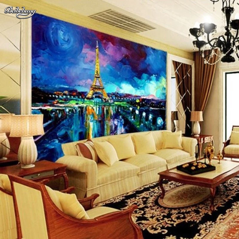 

beibehang Large mural wine bar cafe ktv wallpaper bedroom living room sofa tower painting wallpaper papel de parede para quarto