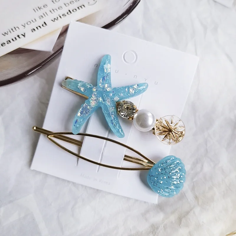 В Корейском стиле для девочек Корейский Modis смолы оболочки заколка волос в