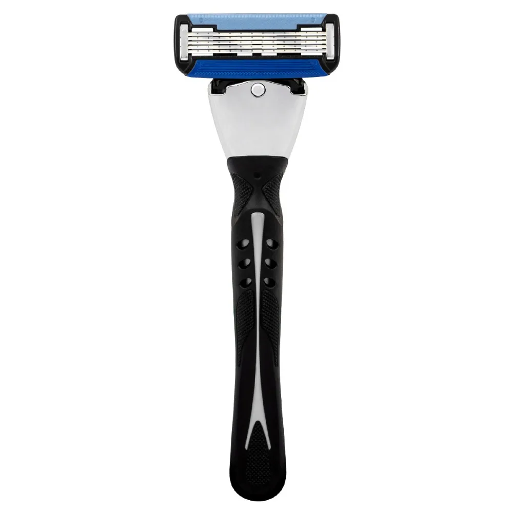 Бритва Qshave Black Spider Man может спроектировать ваше имя на ручке с 6 лезвиями(5 шт. США X5 Blade и 1 шт. Германия X6 Blade