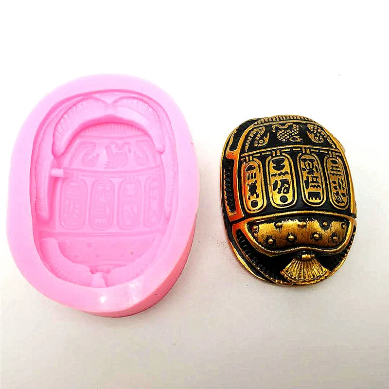 Древний Египетский амулет Scarab силиконовые формы мыла сахарной формы для шоколада и желе кухонные инструменты для украшения торта