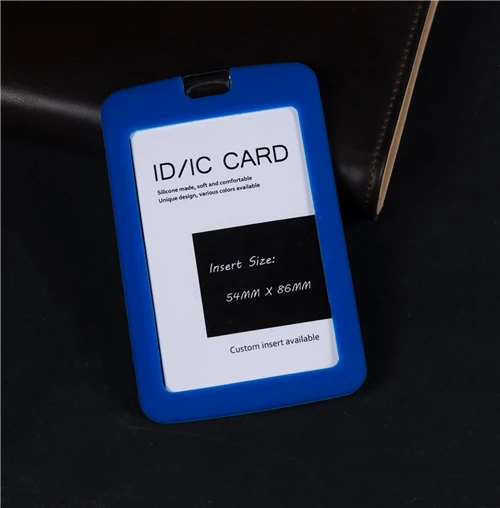 Blue Силиконовый материал ID держатель для карт имя бирка персонал/бизнес/офис держатель значка - Цвет: Blue