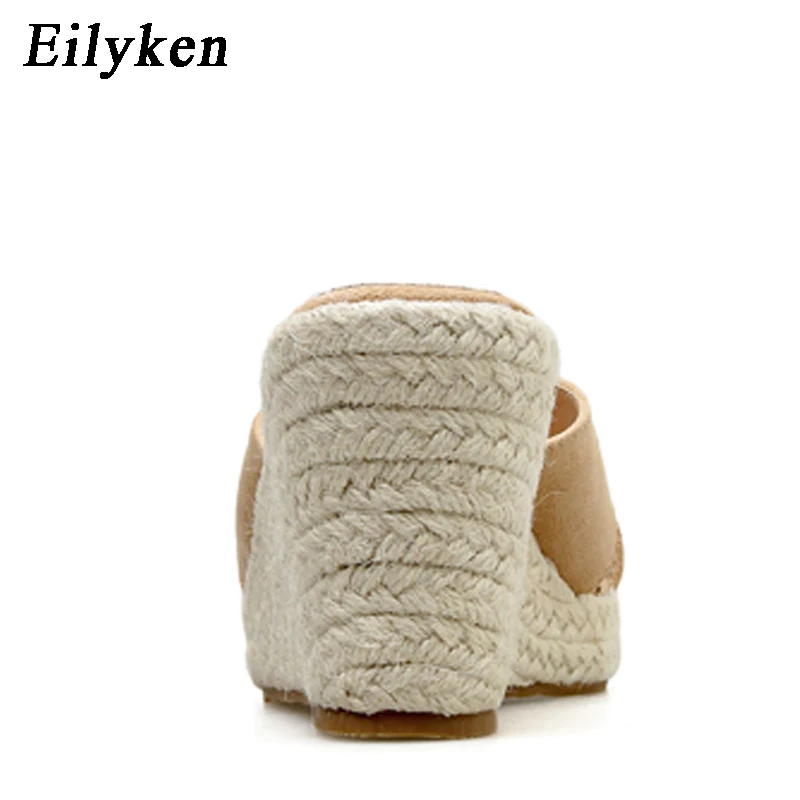 Eilyken; Летние сандалии-гладиаторы на танкетке; шлепанцы на высоком каблуке; женские повседневные Босоножки на платформе; Женская обувь в римском стиле с открытым носком