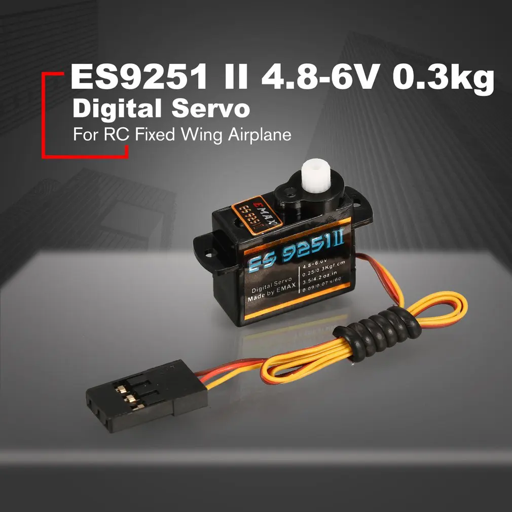 1 шт. EMAX ES9251 II 2 5 г Цифровой пластиковый редуктор сервопривод 4 8-6 0 в 3 кг 09/0 07 сек/60