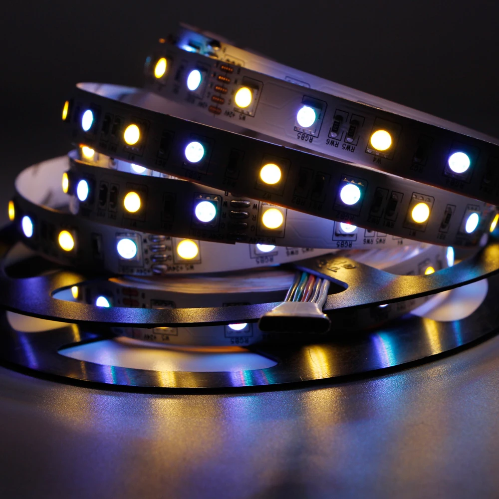 RGBW светодиодный светильник 5050 SMD 5 м 300 led водонепроницаемый DC 24 в 12 В 12 мм 10 мм Гибкая лента веревка полоса освещение rgbww RGB теплый белый