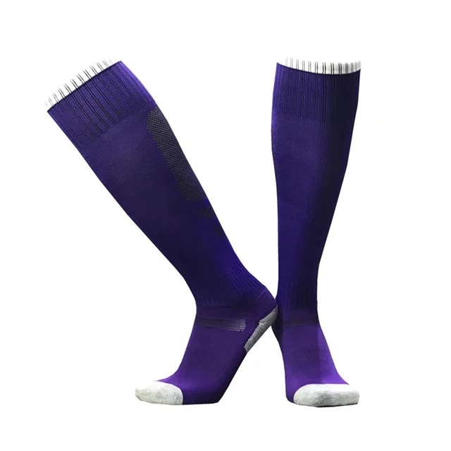 purple 12 цветов, носки для футбола Профессиональный для мужчин, женщин, детей/мальчиков, survete, мужской футбольный костюм, тренировочные футбольные беговые носки - Цвет: purple