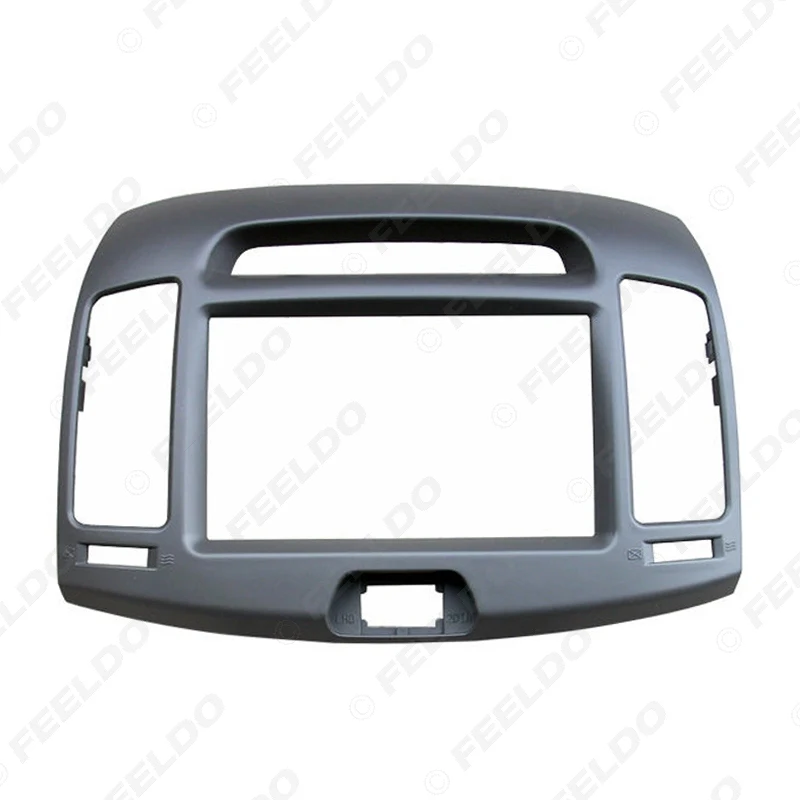 FEELDO Car 2Din DVD Radio Fascia Frame for Hyundai Elantra 2006-2011(Korean Type LHD) Stereo Face Panel Trim Kit | Автомобили и