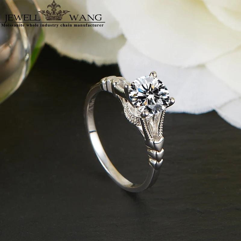 Женское Обручальное кольцо с муассанитом 1.0ct 18 к|ring for|rings for womenrings women 18k |
