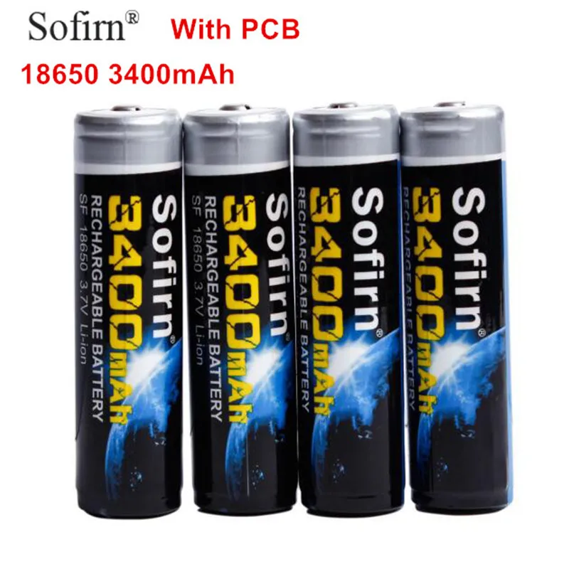 Аккумуляторы Sofirn 18650 3400 мАч с аккумулятором PCB 3 7 в 5 6 А литиевые разряжаемые для